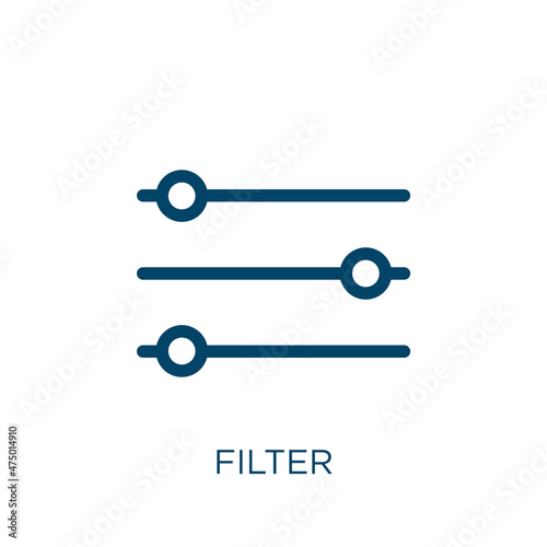 filter vector icon. technology filled flat symbol for mobile concept and web design. Black simple glyph icon. Isolated sign, logo illustration. Vector graphics.