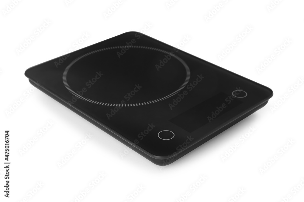 Modern digital kitchen scale isolated on white Modern digital kitchen scale isolated on white