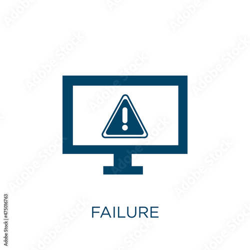 failure vector icon. problem filled flat symbol for mobile concept and web design. Black medical glyph icon. Isolated sign, logo illustration. Vector graphics.