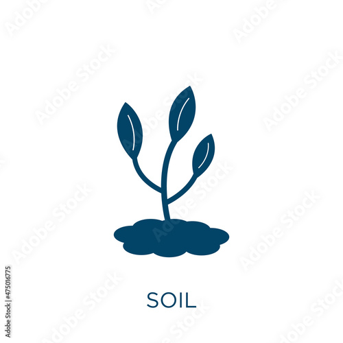 soil vector icon. vector filled flat symbol for mobile concept and web design. Black nature glyph icon. Isolated sign, logo illustration. Vector graphics.