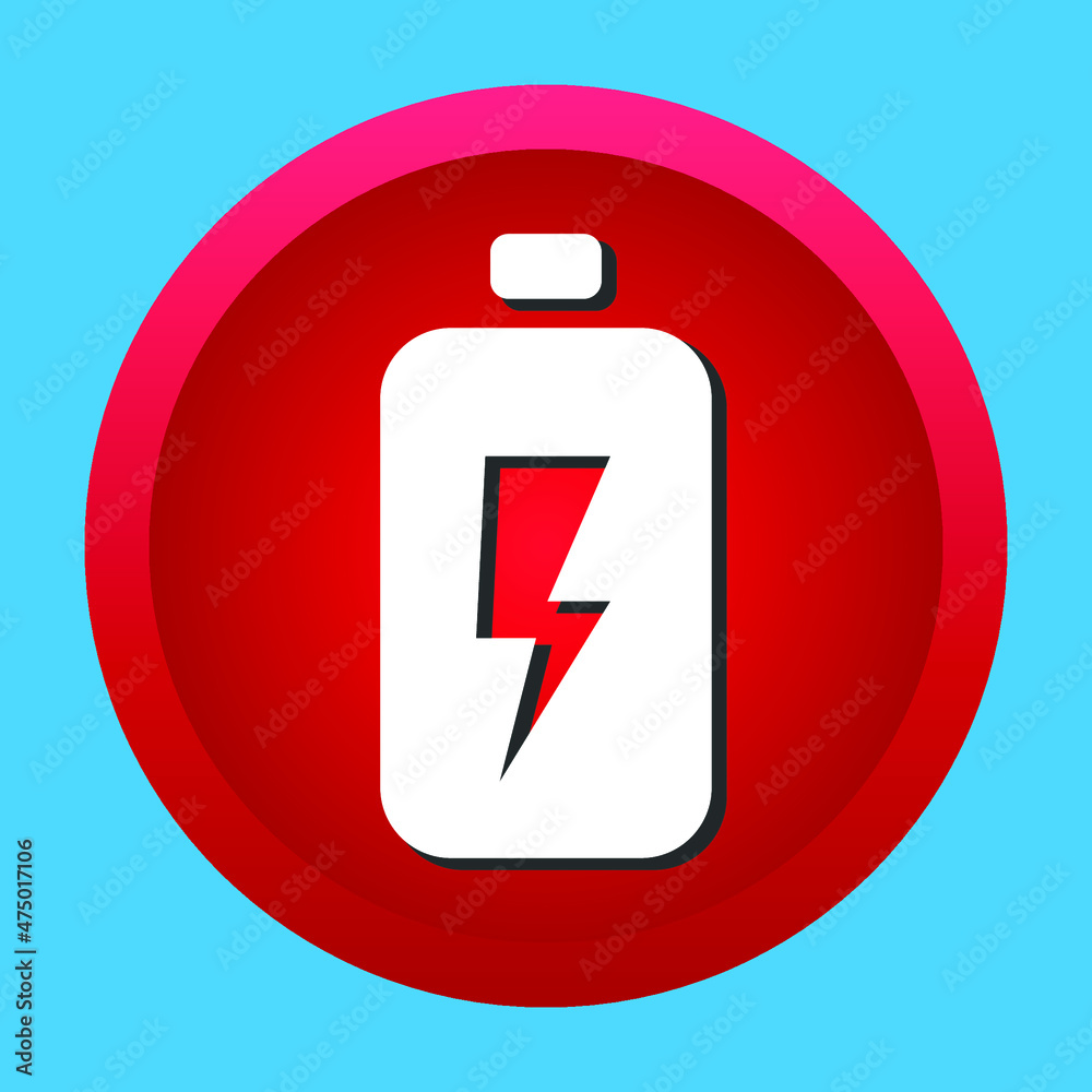 circle button vector design battery circle button vector design battery