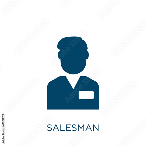 salesman vector icon. worker filled flat symbol for mobile concept and web design. Black business glyph icon. Isolated sign, logo illustration. Vector graphics.