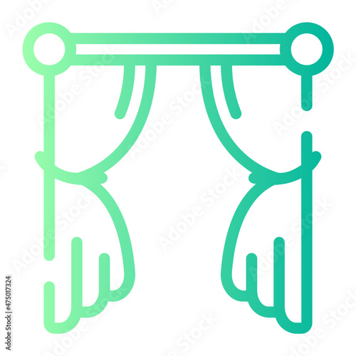 curtain gradient icon