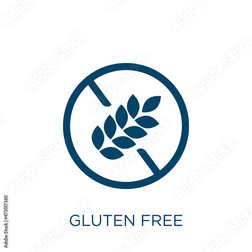 gluten free vector icon. gluten filled flat symbol for mobile concept and web design. Black free glyph icon. Isolated sign, logo illustration. Vector graphics.