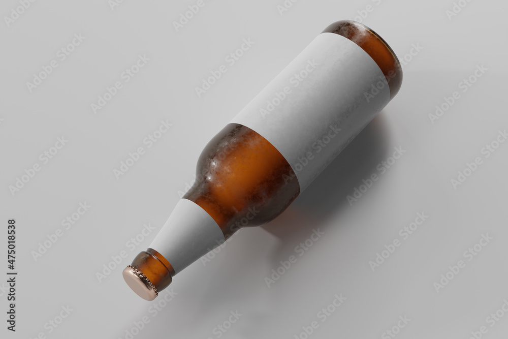 Cold Beer Bottle with Blank Label Cold Beer Bottle with Blank Label