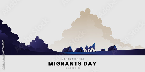 International Migrants Day, migration concept illustration, vector illustration