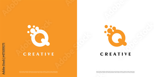 Letter Q modern logo icon abstract dot design template elements photo
