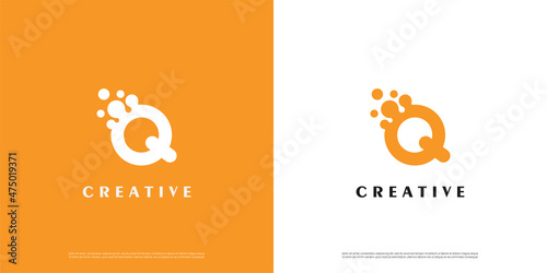 Letter Q modern logo icon abstract dot design template elements