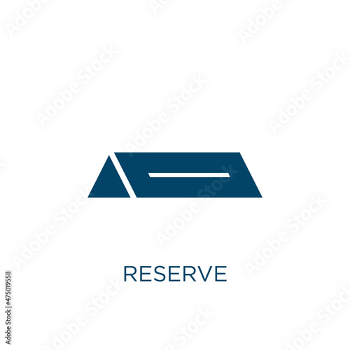 reserve vector icon. button filled flat symbol for mobile concept and web design. Black reservation glyph icon. Isolated sign, logo illustration. Vector graphics.