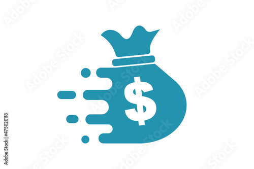 Speed Money Logo Design Element on white background for website, application, printing, document, poster design, etc. vector EPS10