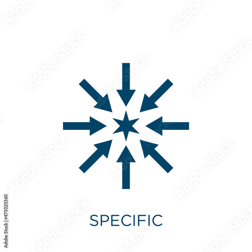 specific vector icon. business filled flat symbol for mobile concept and web design. Black specification glyph icon. Isolated sign, logo illustration. Vector graphics.