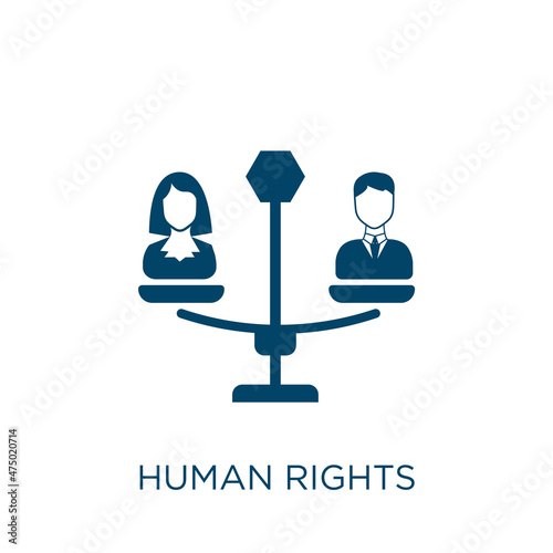 human rights vector icon. freedom filled flat symbol for mobile concept and web design. Black human glyph icon. Isolated sign, logo illustration. Vector graphics.