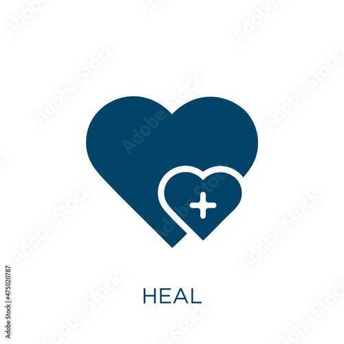 heal vector icon. care filled flat symbol for mobile concept and web design. Black health glyph icon. Isolated sign, logo illustration. Vector graphics.