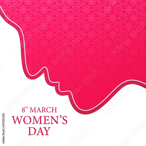 Happy Women's Day greeting card design