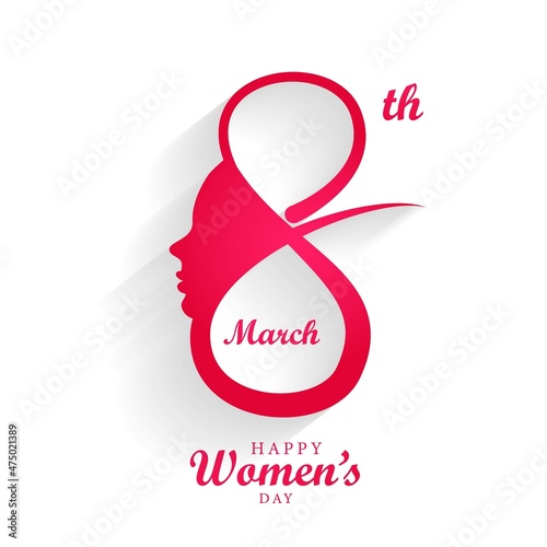 Happy Women's Day greeting card design