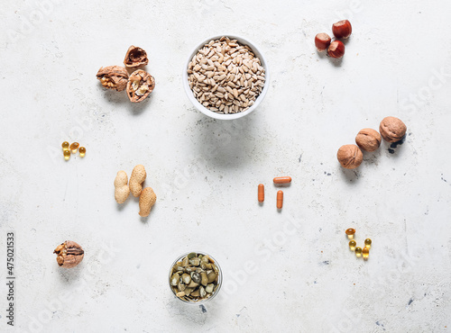 Healthy nuts, seeds, and su...