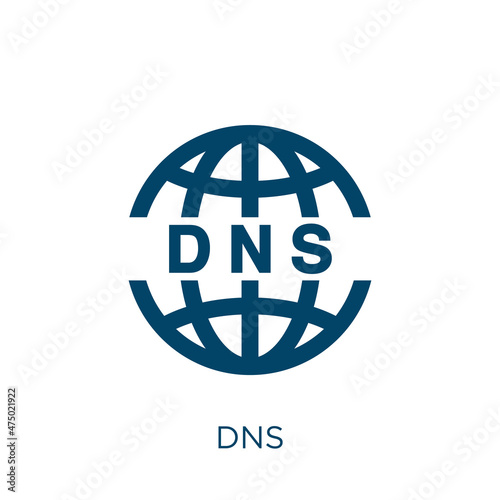 dns vector icon. hosting filled flat symbol for mobile concept and web design. Black internet glyph icon. Isolated sign, logo illustration. Vector graphics. photo