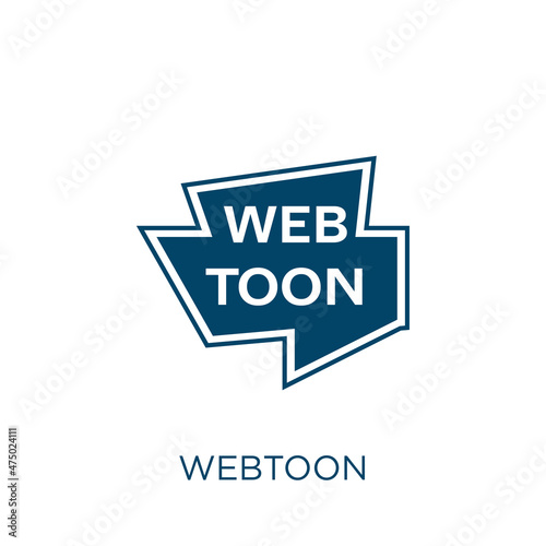 webtoon vector icon. bubble filled flat symbol for mobile concept