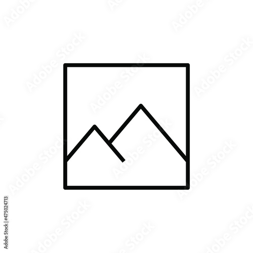 Picture, Gallery, Image Line Icon, Vector, Illustration, Logo Template. Suitable For Many Purposes.