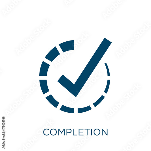 Fotografia completion vector icon