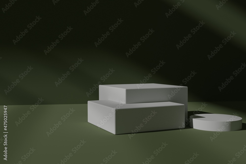 empty white 3d podium scene for product presentation empty white 3d podium scene for product presentation