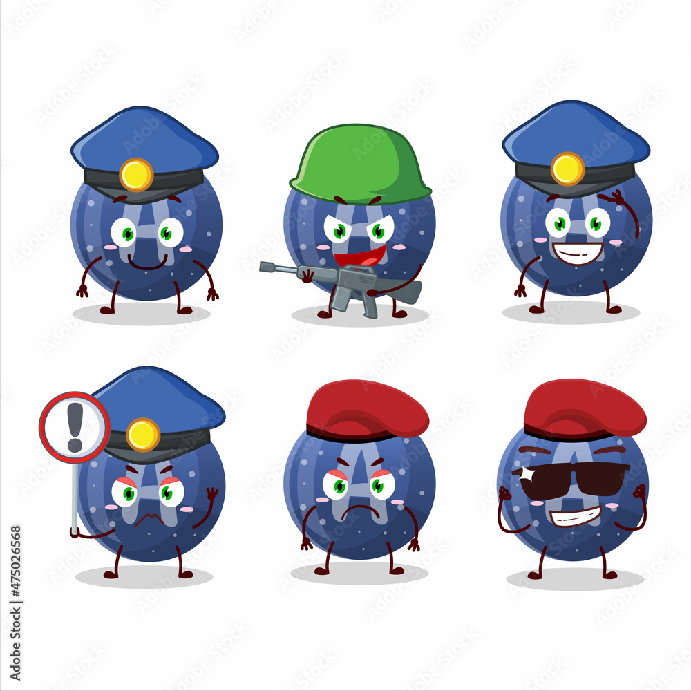 A dedicated Police officer of blue gummy candy A mascot design style A dedicated Police officer of blue gummy candy A mascot design style