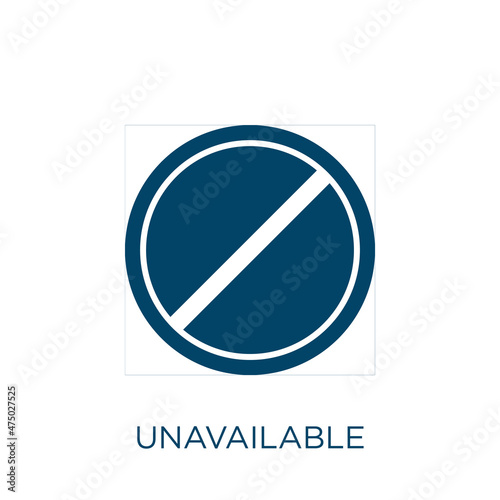 unavailable vector icon. internet filled flat symbol for mobile concept and web design. Black contact glyph icon. Isolated sign, logo illustration. Vector graphics.