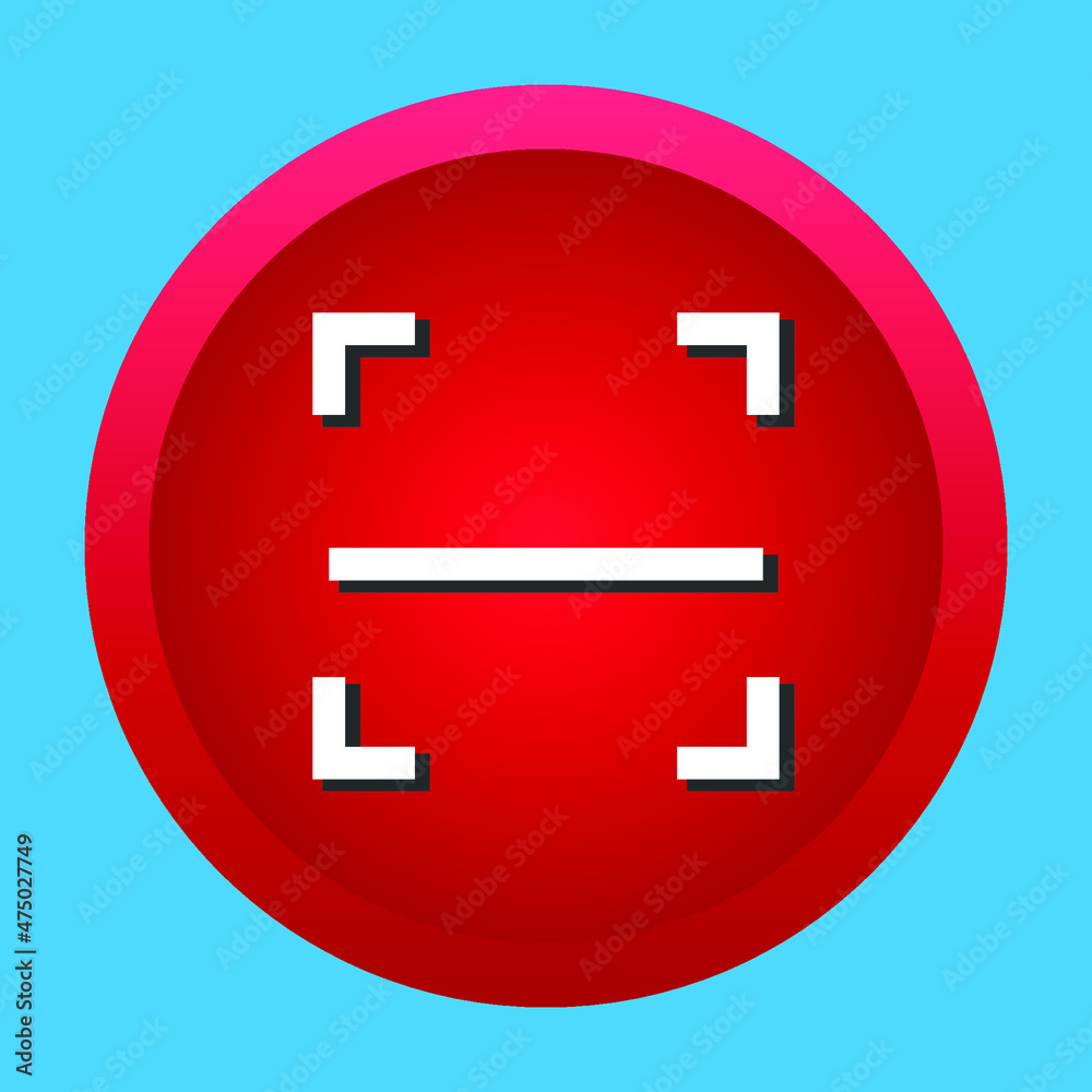 circle button vector design scan circle button vector design scan