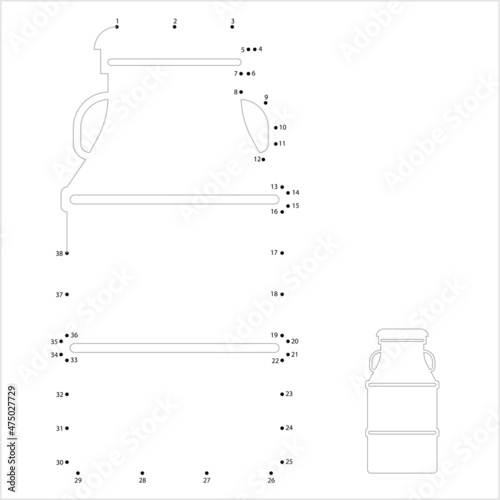 Milk Container Icon Connect The Dots M_2112001