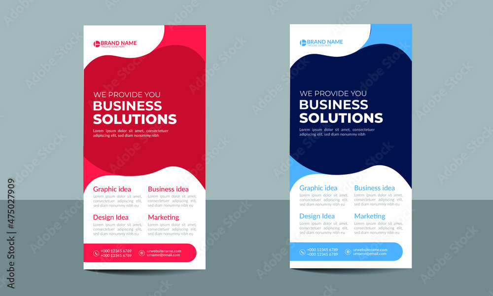 Modern Business Roll up banner design with Professional concept and creative idea with vector layout template