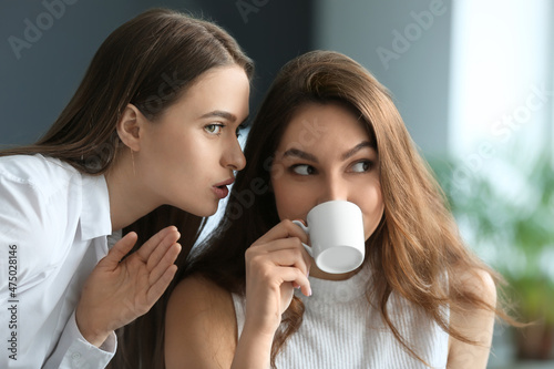 Female colleagues gossiping...