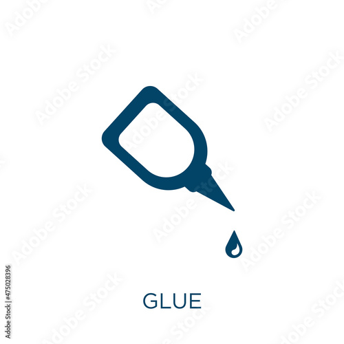 glue vector icon. pen filled flat symbol for mobile concept and web design. Black pencil glyph icon. Isolated sign, logo illustration. Vector graphics.