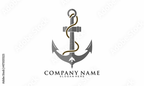 Anchor and rope logo design