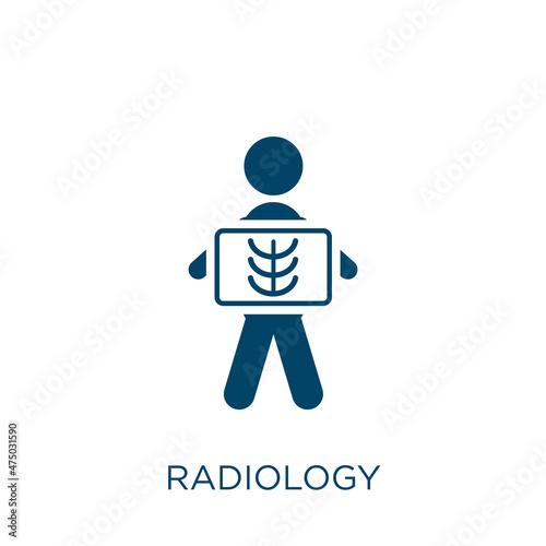 radiology vector icon. medical filled flat symbol for mobile concept and web design. Black medicine glyph icon. Isolated sign, logo illustration. Vector graphics.