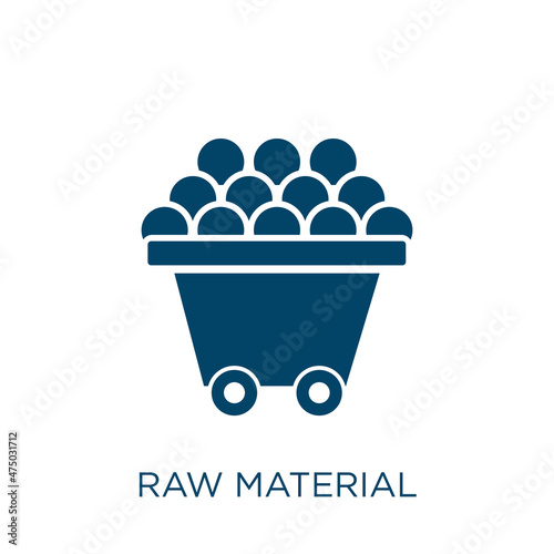 raw material vector icon. organic filled flat symbol for mobile concept and web design. Black natural glyph icon. Isolated sign, logo illustration. Vector graphics.