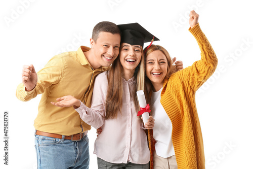 Happy female graduation stu...