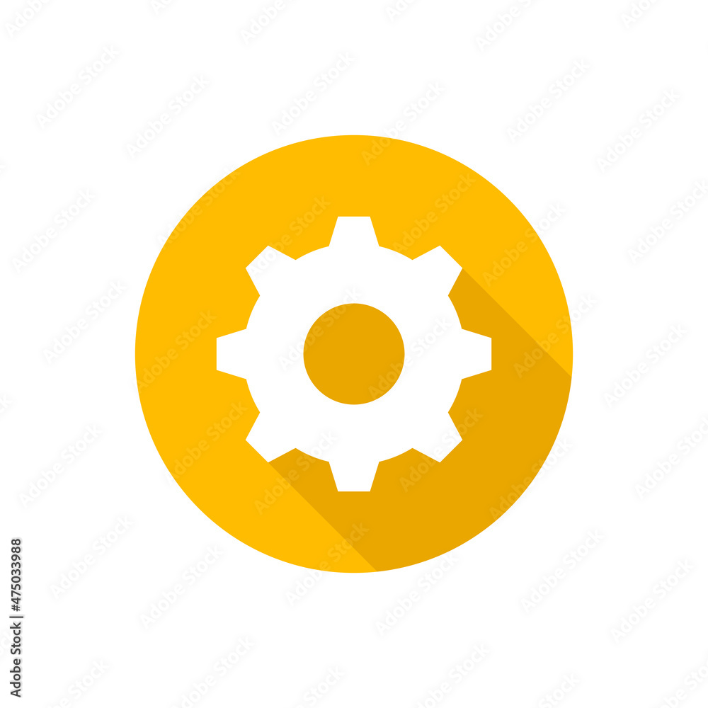 Settings flat vector button icon Settings flat vector button icon