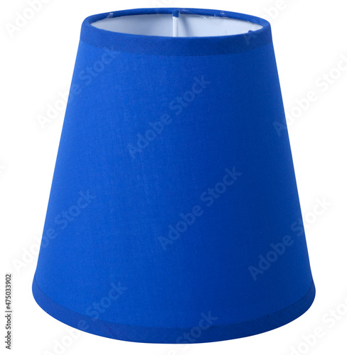 Tela deep empire byron funnel blue tapered lampshade on a white background isolated c