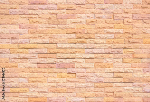 Orange and white brick wall texture background. Background old vintage brick wall backdrop