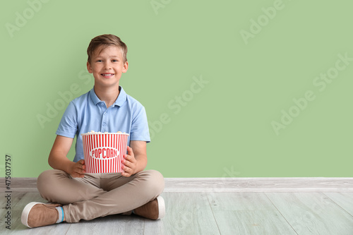 Little boy with bucket of t...