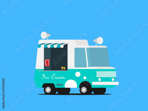 Vector ice cream flat illustration