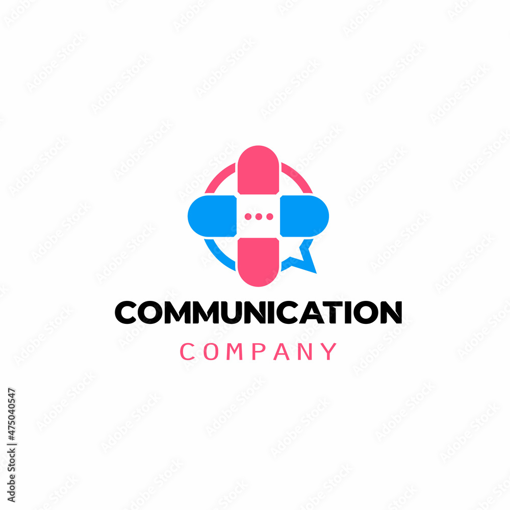 communication company illustration logo design communication company illustration logo design