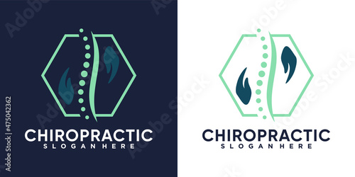 chiropractic logo design with creative concept