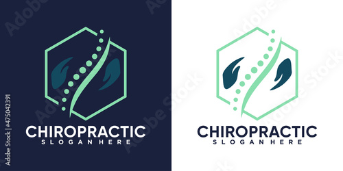 chiropractic logo design with creative concept
