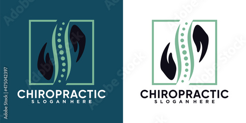 chiropractic logo design with creative concept