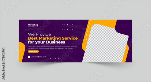 Digital marketing and corporate social media cover banner design template
