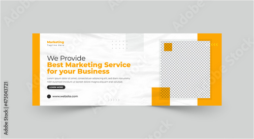 Digital marketing and corporate social media cover banner design template