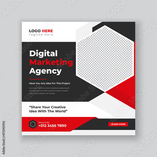 Digital marketing and corporate social media post banner design template
