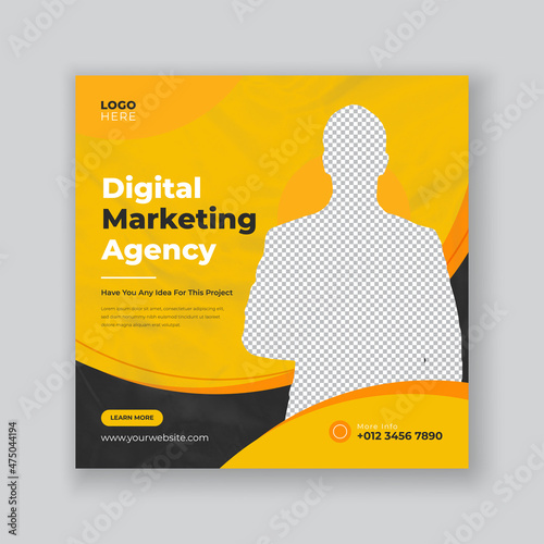 Digital marketing and corporate social media post banner design template