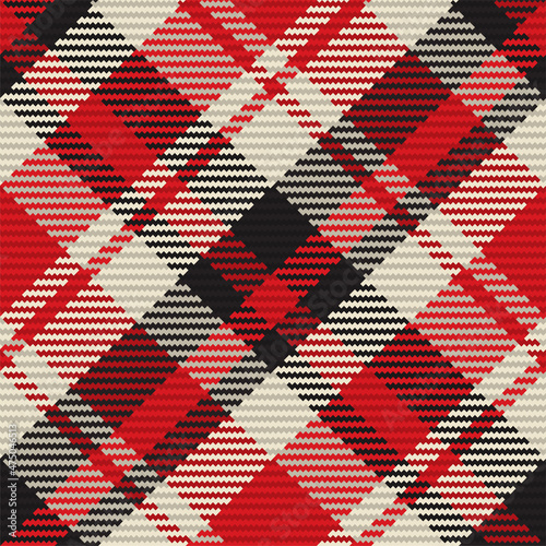 Seamless pattern of scottish tartan plaid. Repeatable background with check fabric texture. Vector backdrop striped textile print.